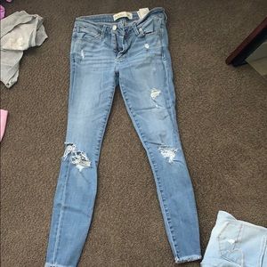 Light wash denim jeans